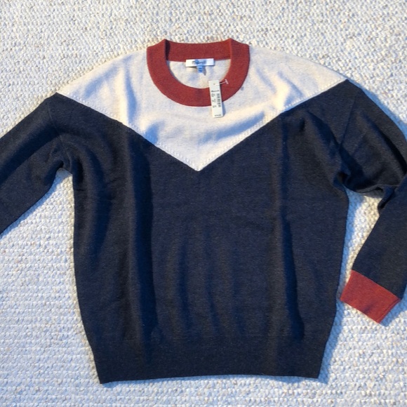 Madewell Sweaters - NWT Madewell Colorblock Yoke Pullover